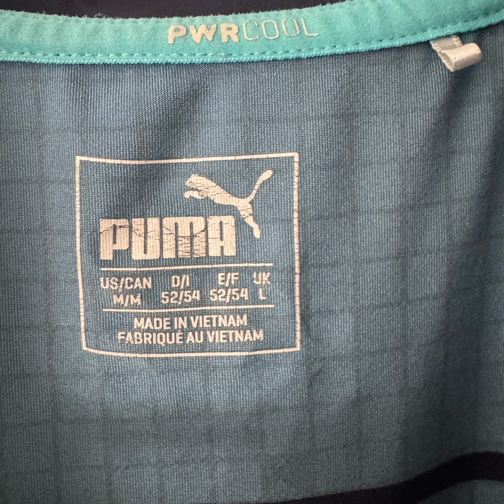 Puma Cobra Golf Cool Cell Navy Quick Dry Polo Mens Size Medium Multicolor - Picture 4 of 5